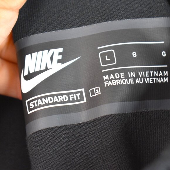 Nike Sweatpants L Unisex Kids Black Pull On Drawstring Standard Fit Cotton Blend - Picture 6 of 10